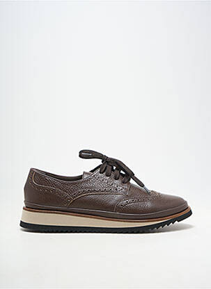 Derbies bout rond talon plat jusqu'à 3cm marron XSA femme
