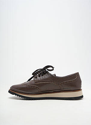 Derbies bout rond talon plat jusqu'à 3cm marron XSA femme