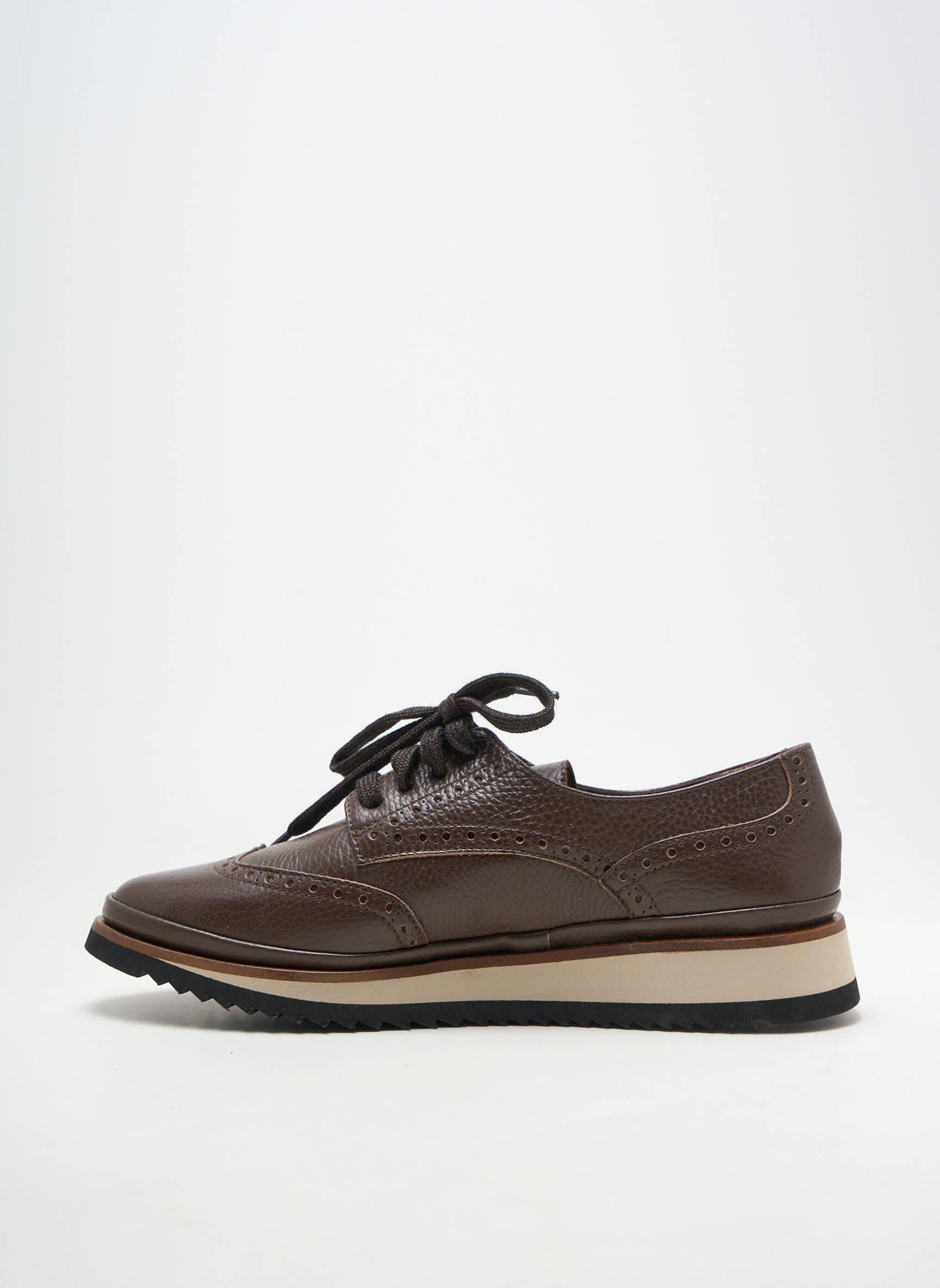 Derbies bout rond talon plat jusqu'à 3cm marron XSA femme