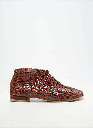 Bottines/boots matière lisse talon plat jusqu'à 3cm marron YVES DESFARGE femme