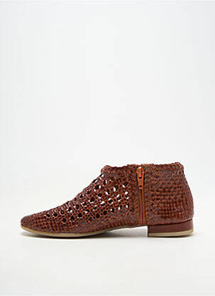 Bottines/boots matière lisse talon plat jusqu'à 3cm marron YVES DESFARGE femme