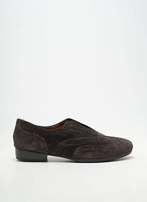 Derbies nubuck talon plat jusqu'à 3cm marron HOMERS femme