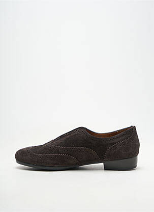 Derbies nubuck talon plat jusqu'à 3cm marron HOMERS femme