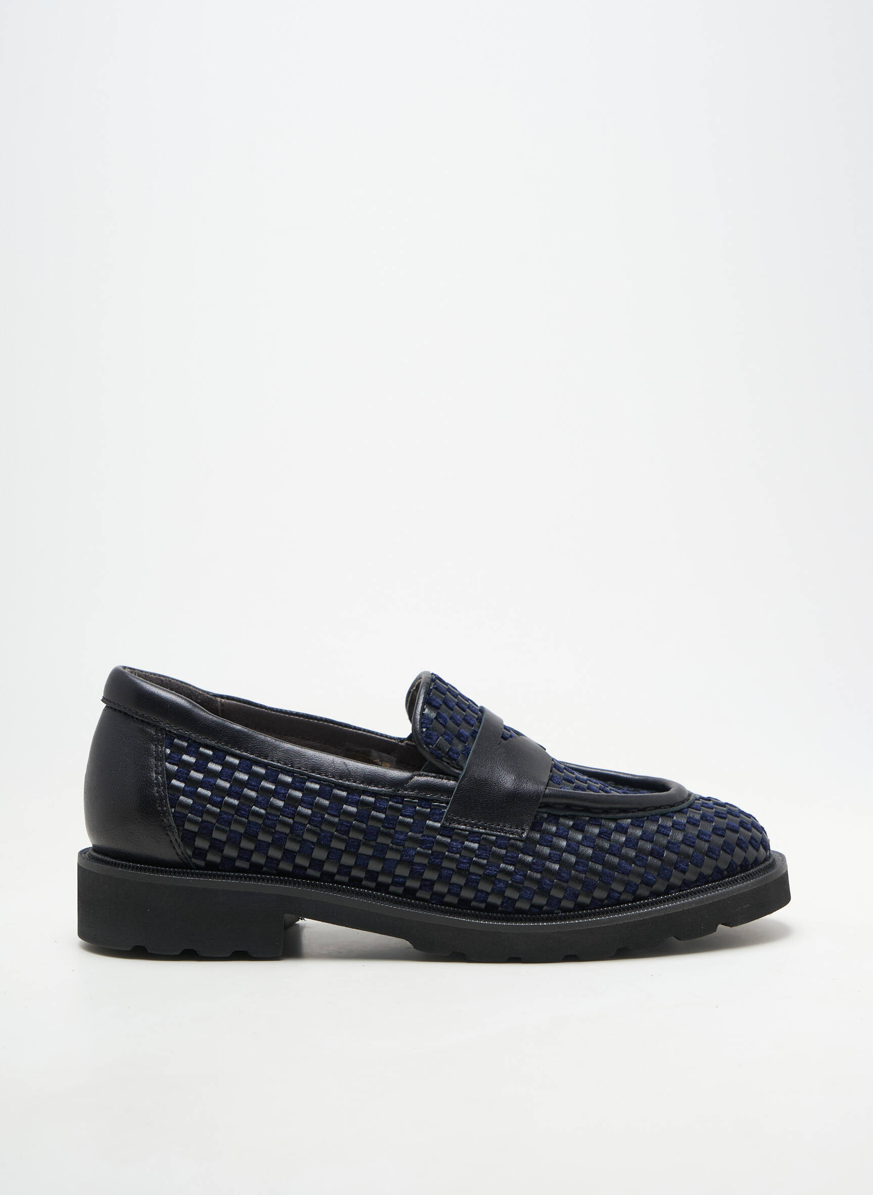 Mocassins matière lisse talon plat jusqu'à 3cm bleu SOFTWAVES femme