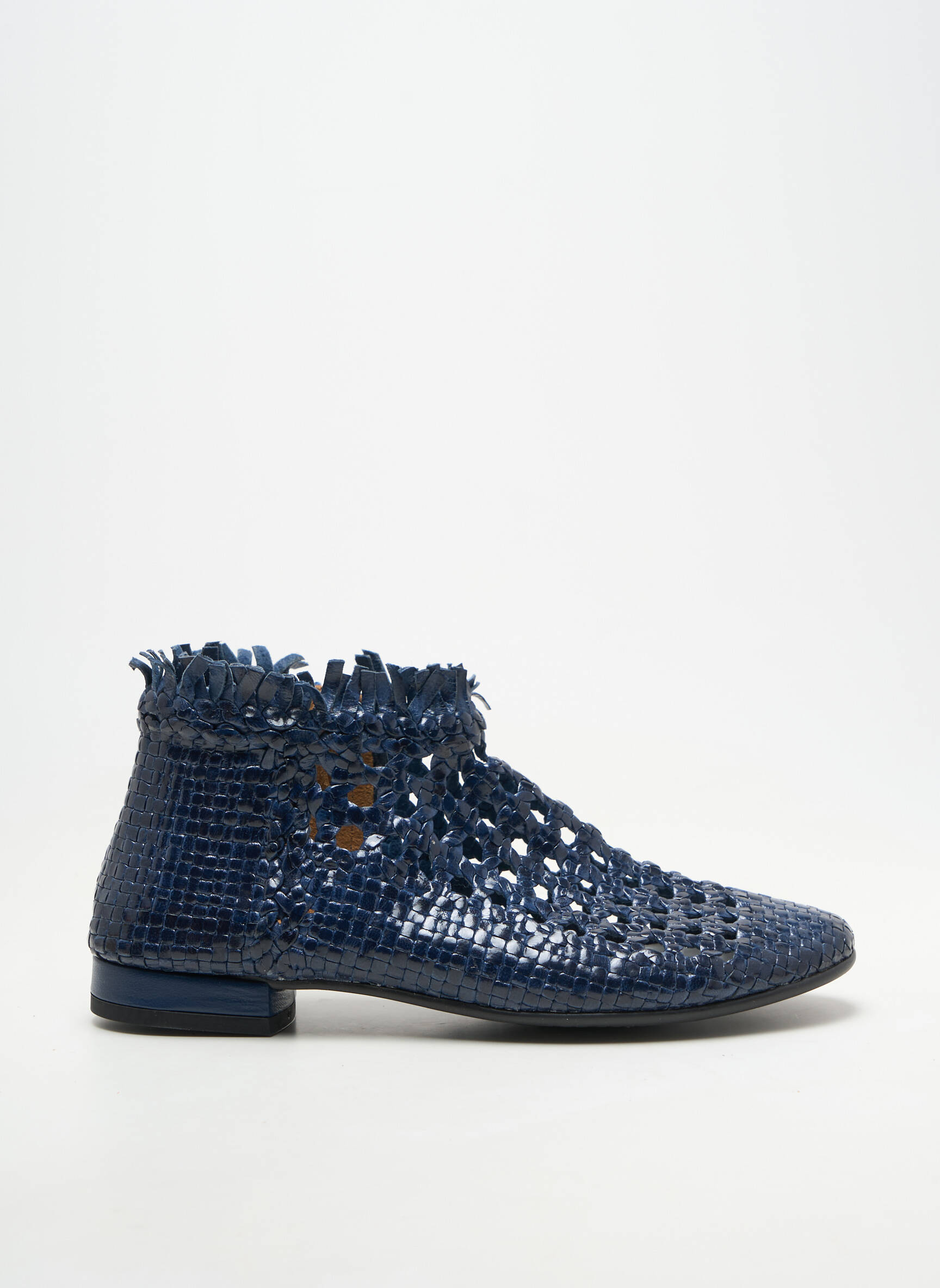 Bottines/boots matière lisse talon plat jusqu'à 3cm bleu YVES DESFARGE femme