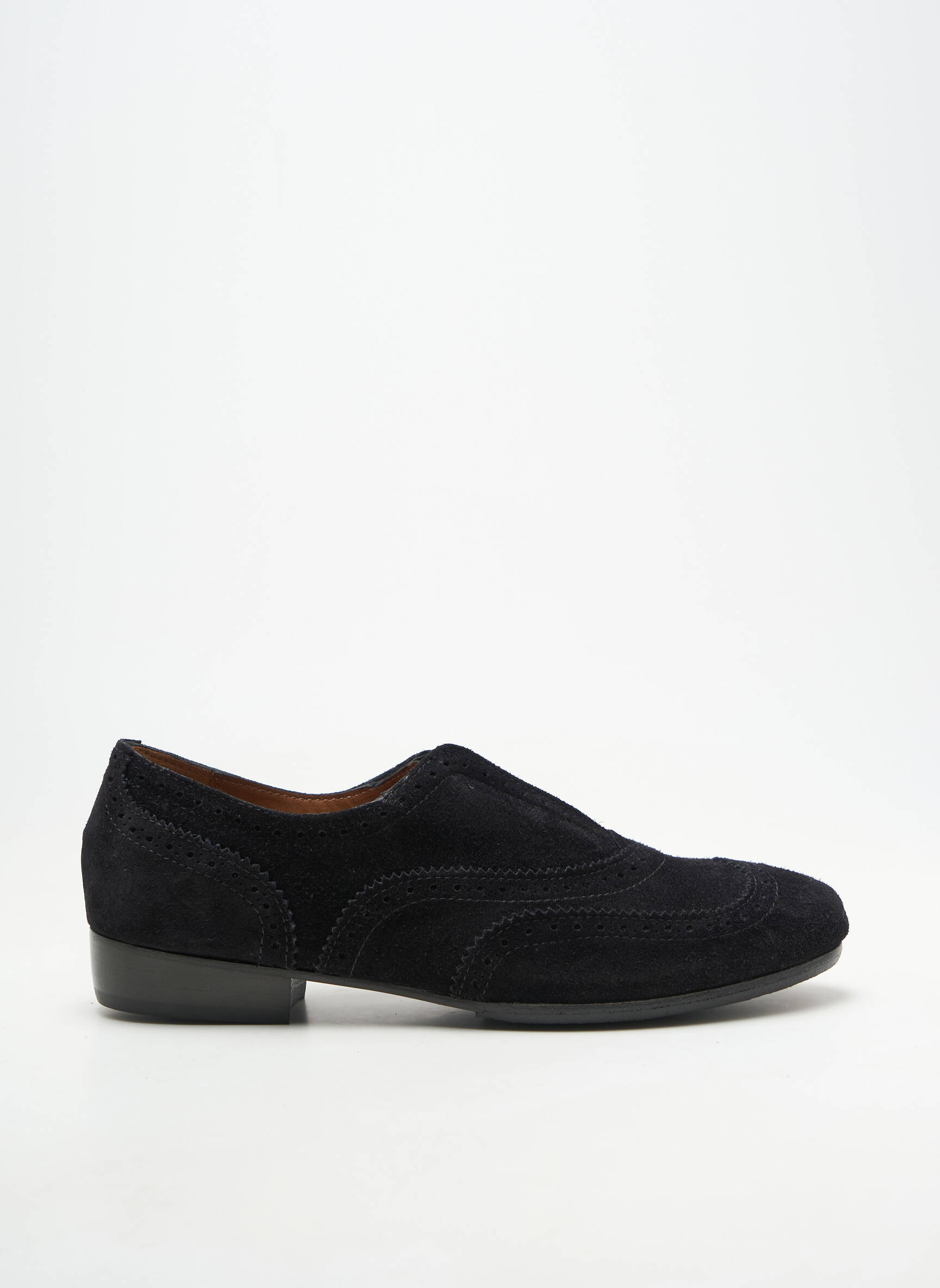 Derbies nubuck talon plat jusqu'à 3cm noir HOMERS femme