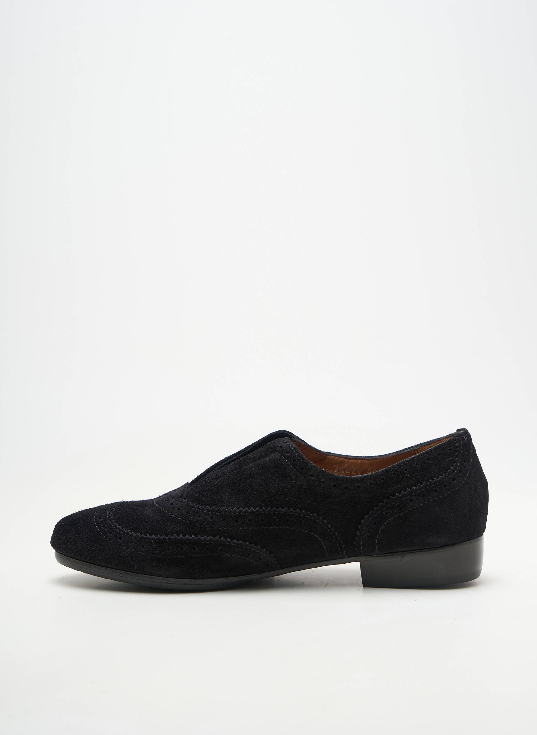 Derbies nubuck talon plat jusqu'à 3cm noir HOMERS femme