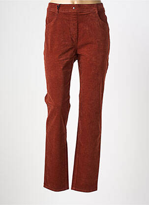 Pantalon slim stretch taille normale marron EAST DRIVE femme