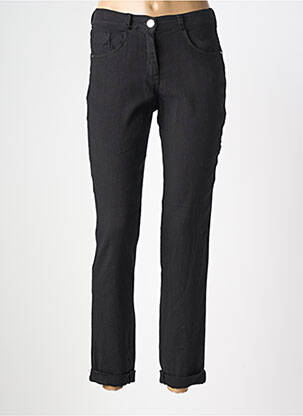 Pantalon slim tissage popeline taille normale noir EAST DRIVE femme