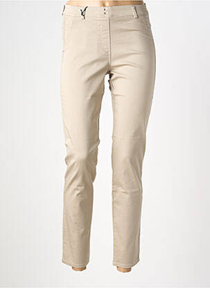 Pantalon 7/8 stretch taille normale beige EAST DRIVE femme
