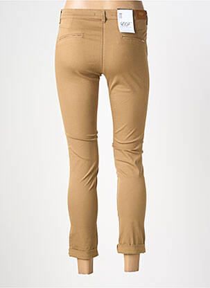 Pantalon chino tissage popeline taille normale marron EAST DRIVE femme