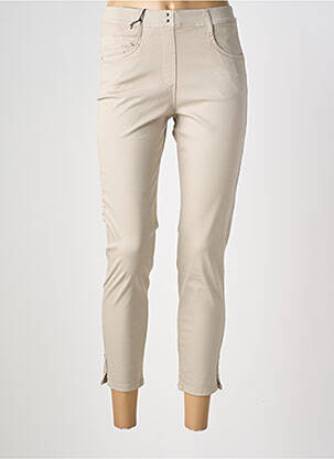 Pantalon 7/8 stretch taille normale beige EAST DRIVE femme