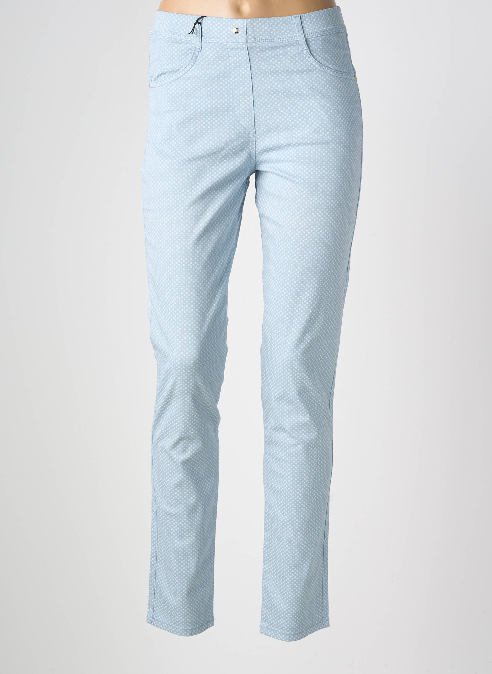 Pantalon slim stretch taille normale bleu EAST DRIVE femme