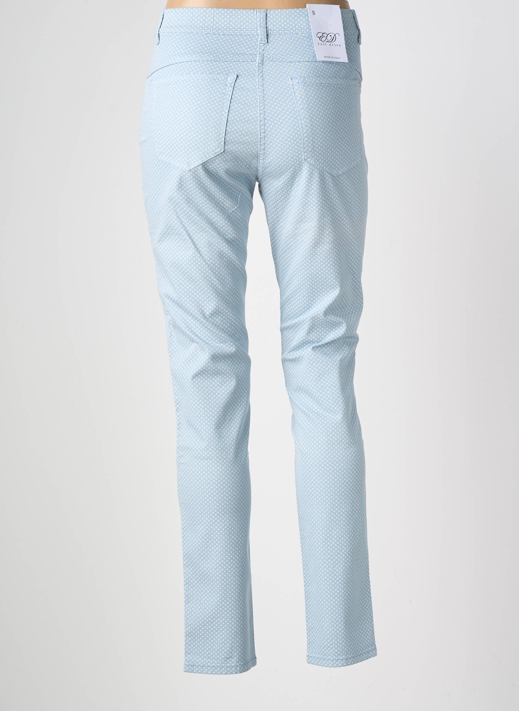 Pantalon slim stretch taille normale bleu EAST DRIVE femme