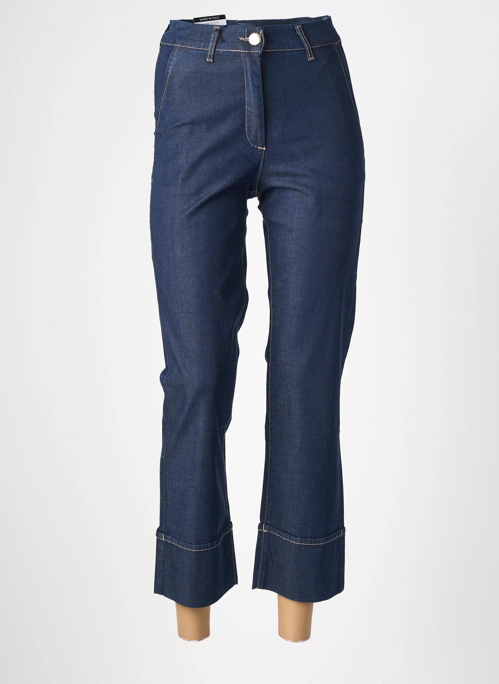 Jeans coupe droite taille normale taille normale bleu EAST DRIVE femme