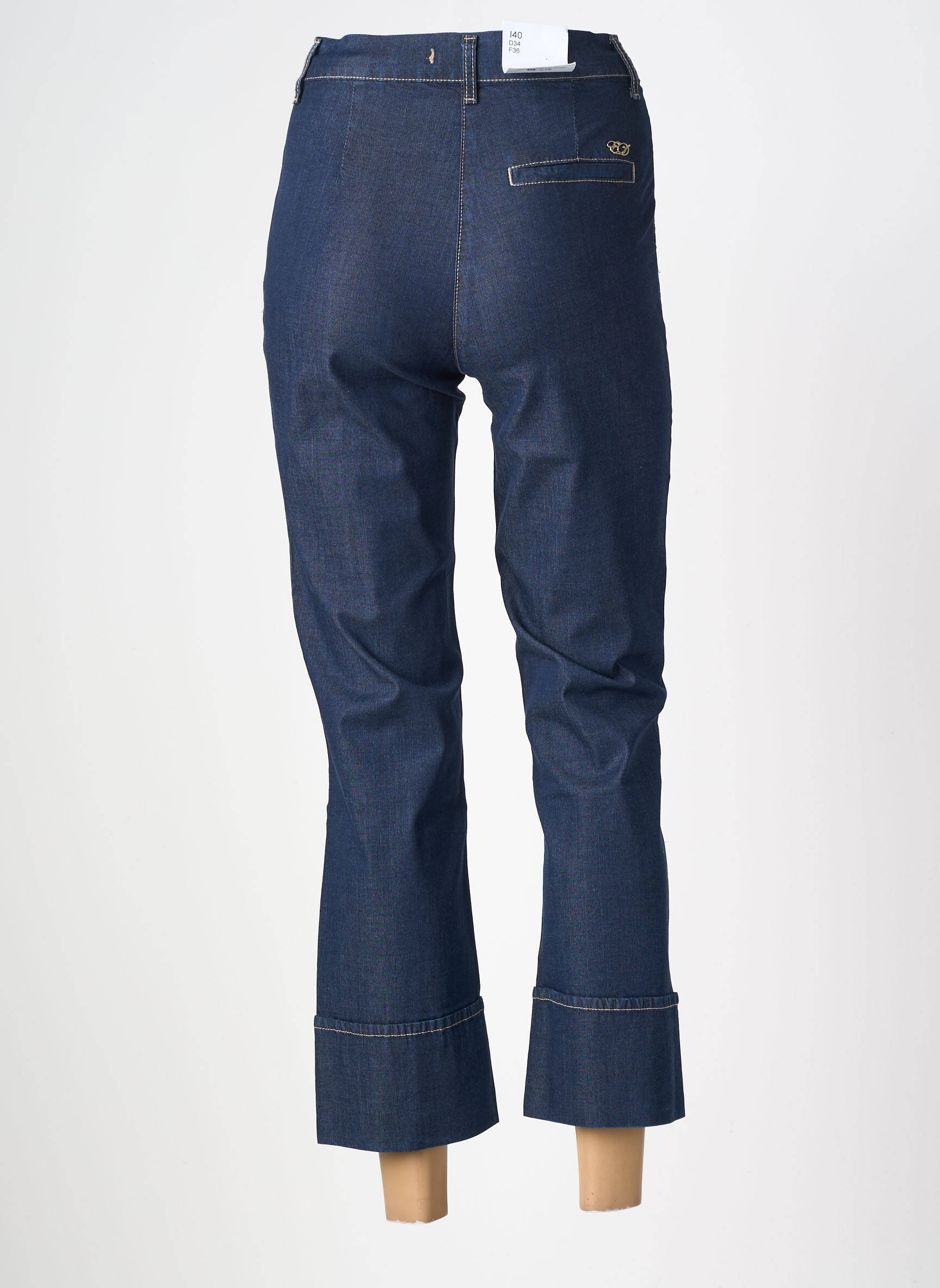 Jeans coupe droite taille normale taille normale bleu EAST DRIVE femme