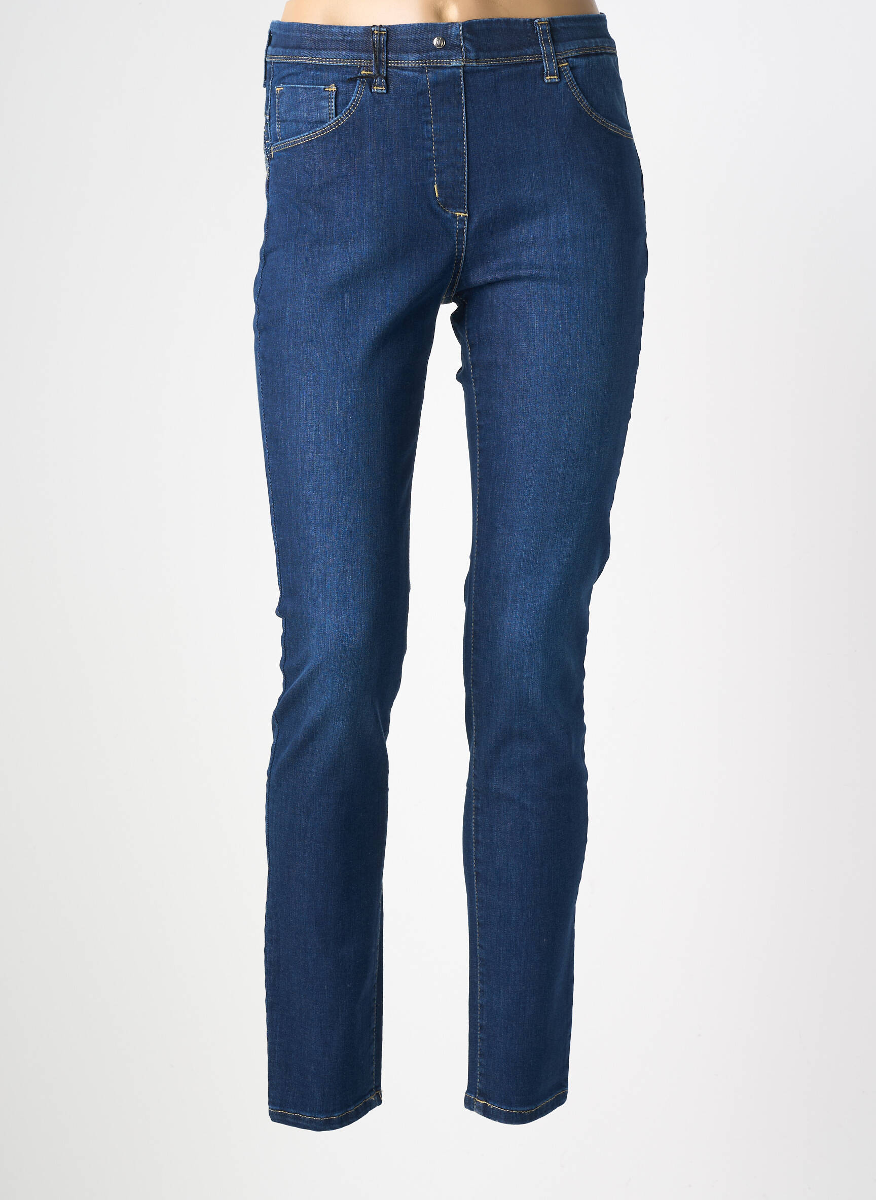Jeans coupe slim tissage brut taille normale bleu EAST DRIVE femme