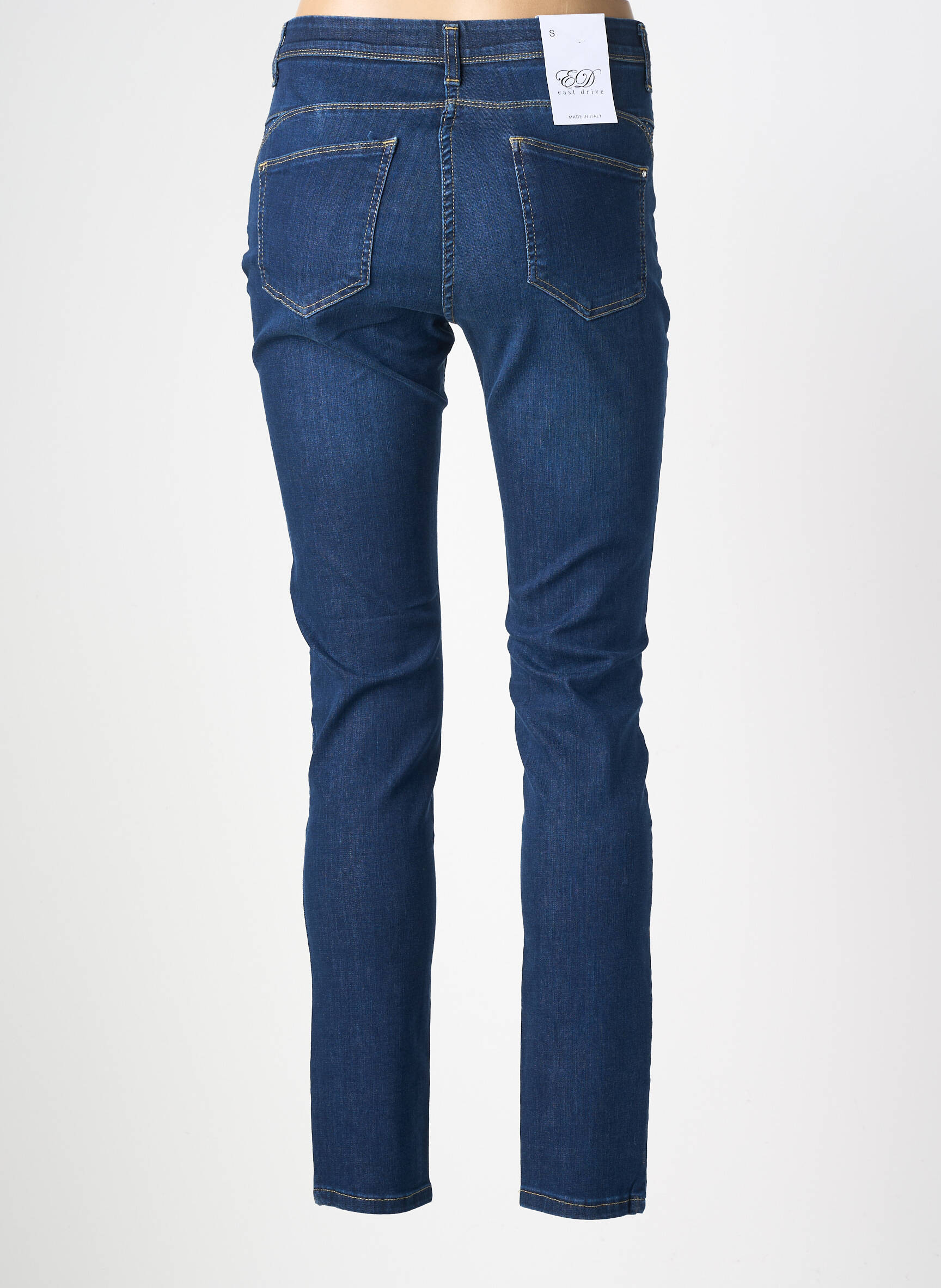 Jeans coupe slim tissage brut taille normale bleu EAST DRIVE femme