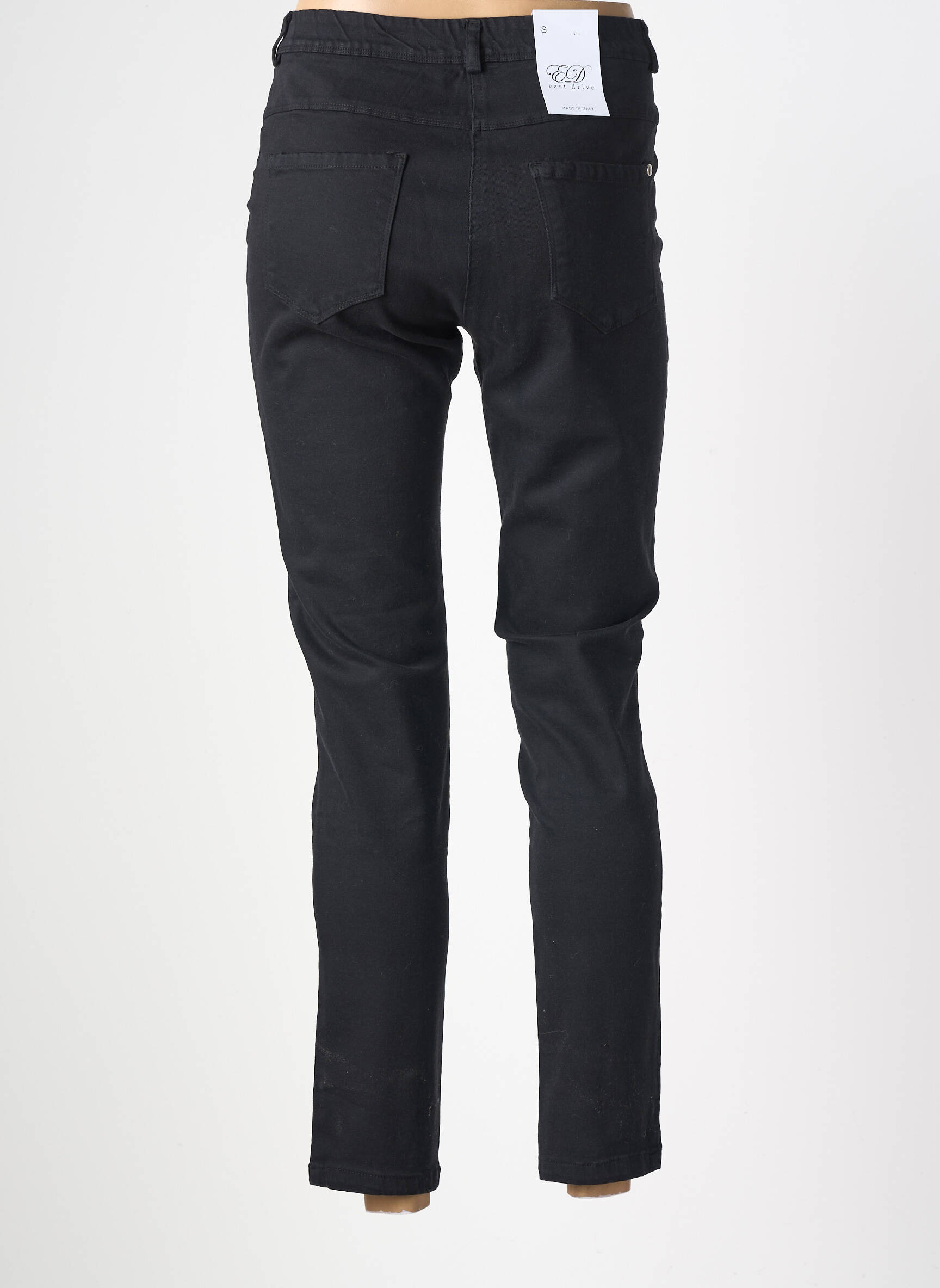 Pantalon 7/8 stretch taille normale noir EAST DRIVE femme