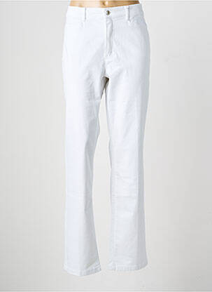 Pantalon droit stretch taille normale blanc ANNA MONTANA femme