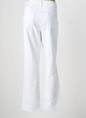 Pantalon droit stretch taille normale blanc ANNA MONTANA femme