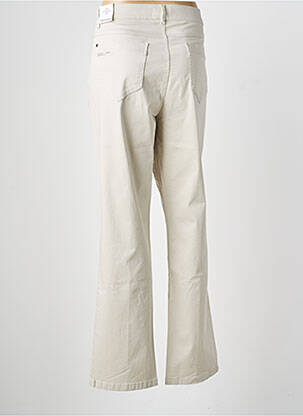 Pantalon droit stretch taille normale beige ANNA MONTANA femme