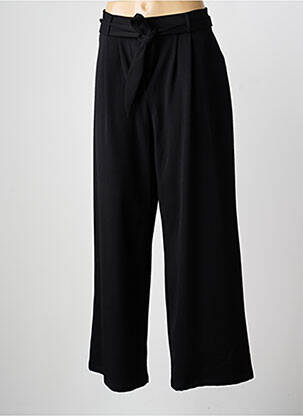 Pantalon large tissage popeline taille normale noir IKKS femme