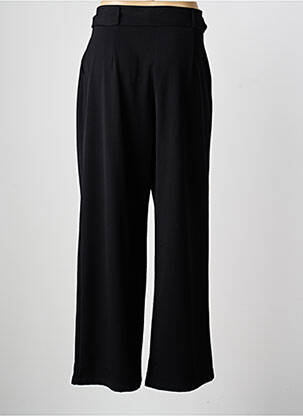 Pantalon large tissage popeline taille normale noir IKKS femme