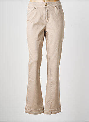 Jeans coupe droite stretch taille normale beige ELISA CAVALETTI femme