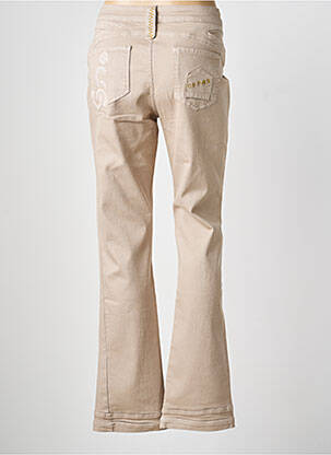 Jeans coupe droite stretch taille normale beige ELISA CAVALETTI femme