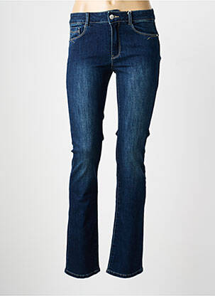 Jeans coupe slim tissage brut taille normale bleu C'EST BEAU LA VIE femme