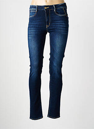 Jeans skinny tissage brut taille normale bleu LE TEMPS DES CERISES femme