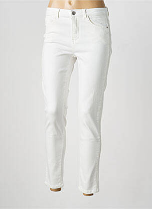 Jeans coupe slim tissage brut taille normale blanc C'EST BEAU LA VIE femme