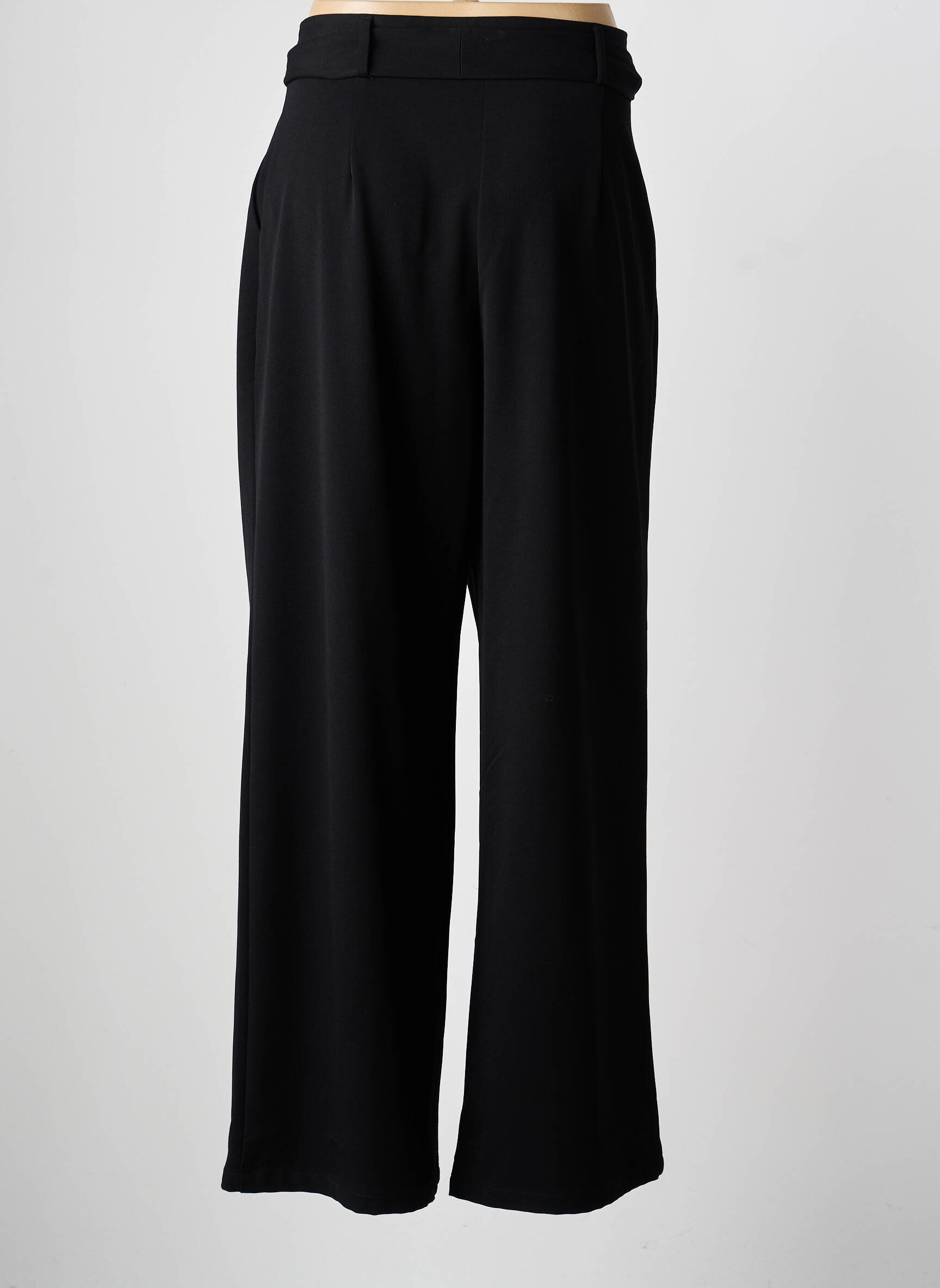 Pantalon large tissage popeline taille normale noir IKKS femme