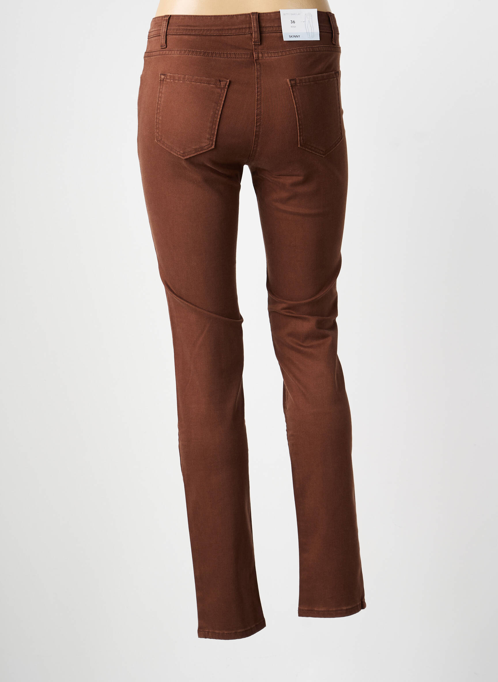 Jeans coupe slim stretch taille normale marron BETTY BARCLAY femme