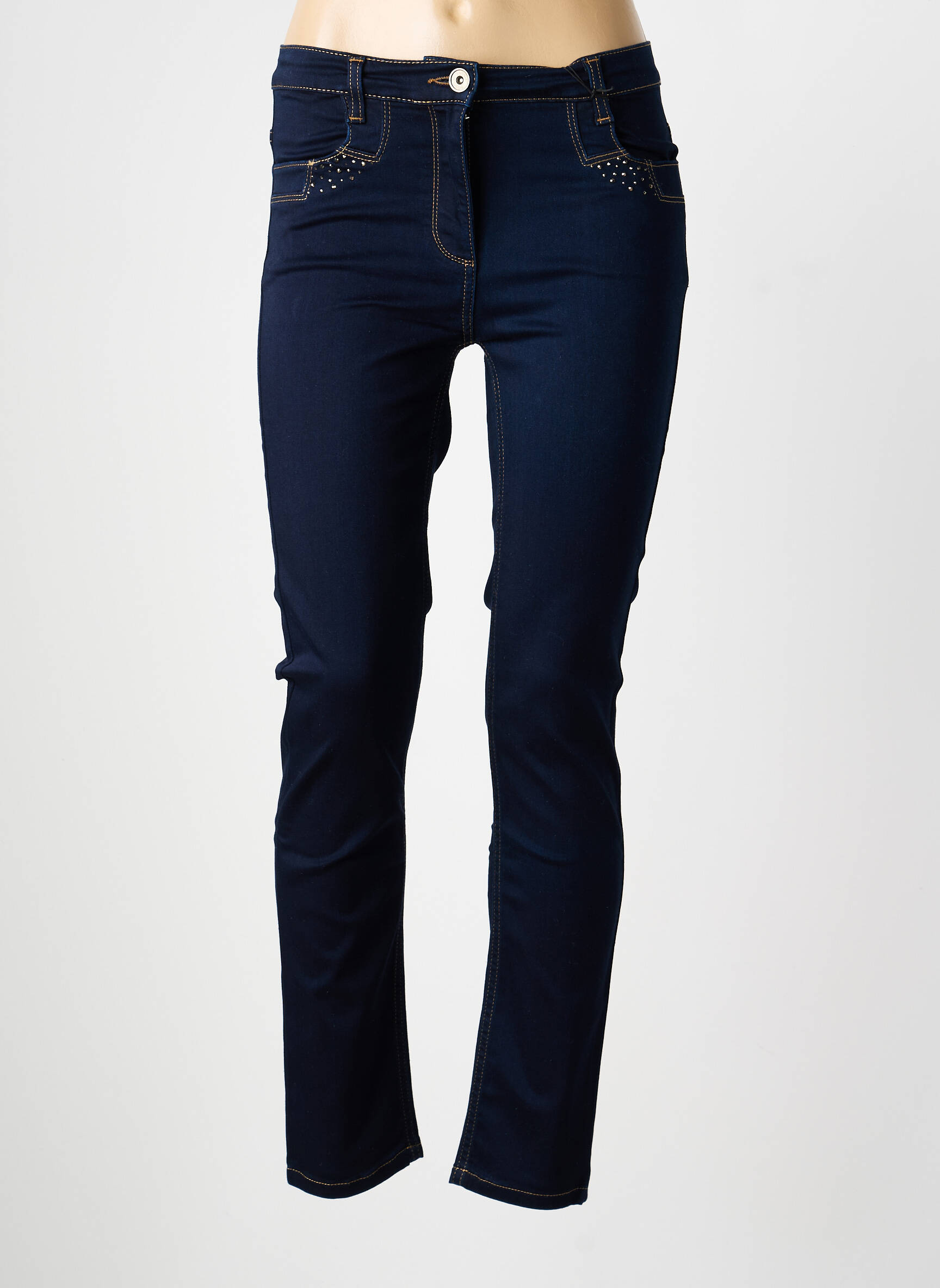 Jeans coupe slim tissage brut taille normale bleu BETTY BARCLAY femme