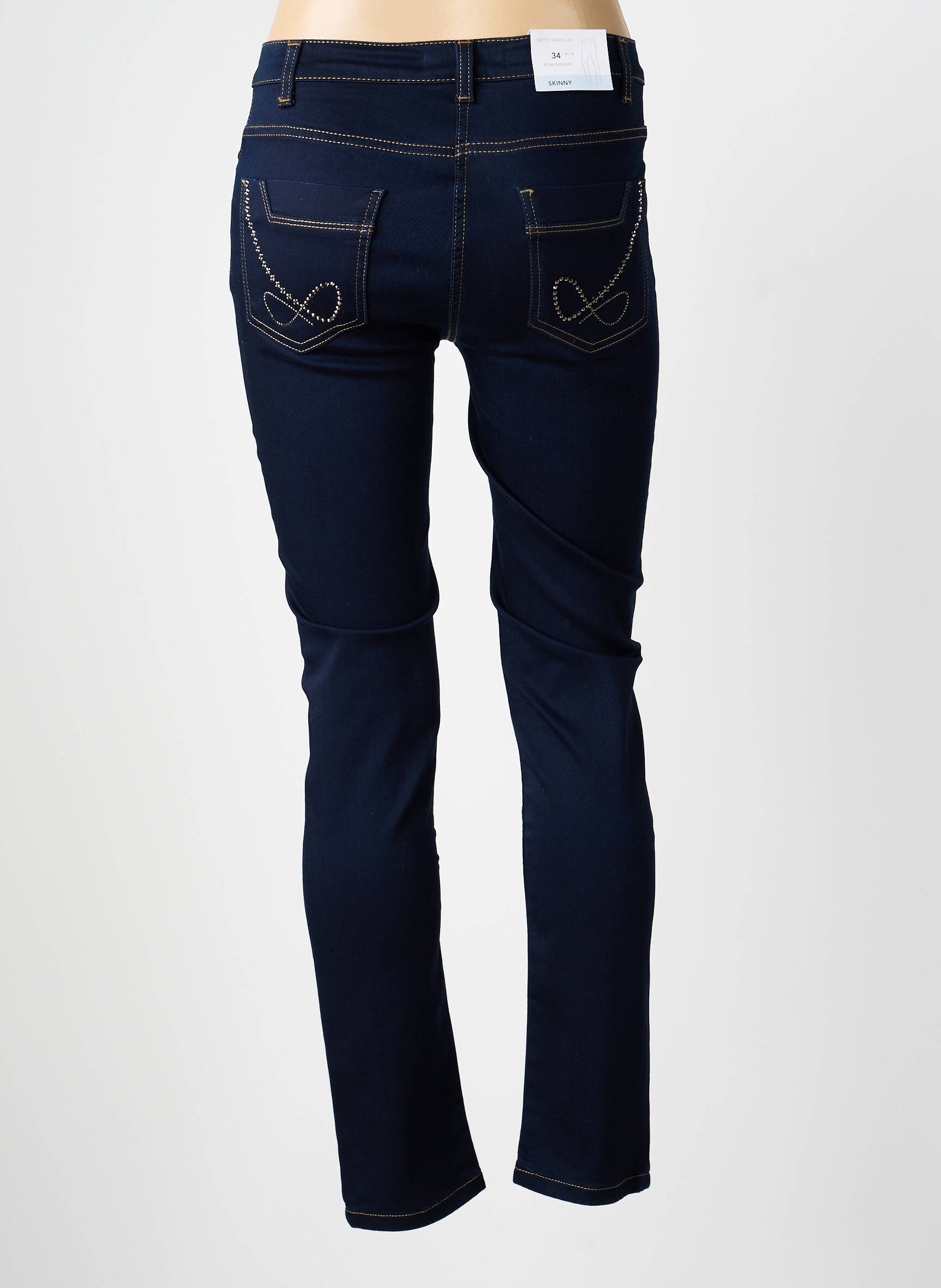 Jeans coupe slim tissage brut taille normale bleu BETTY BARCLAY femme