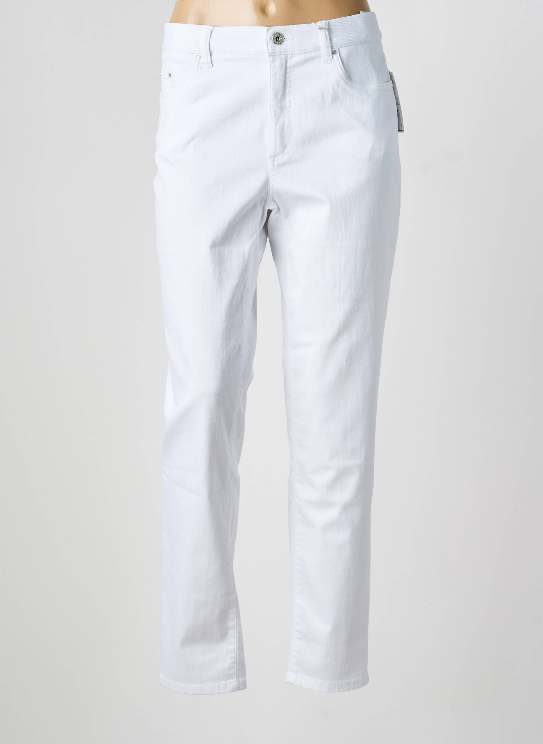 Pantalon slim stretch taille normale blanc ANNA MONTANA femme