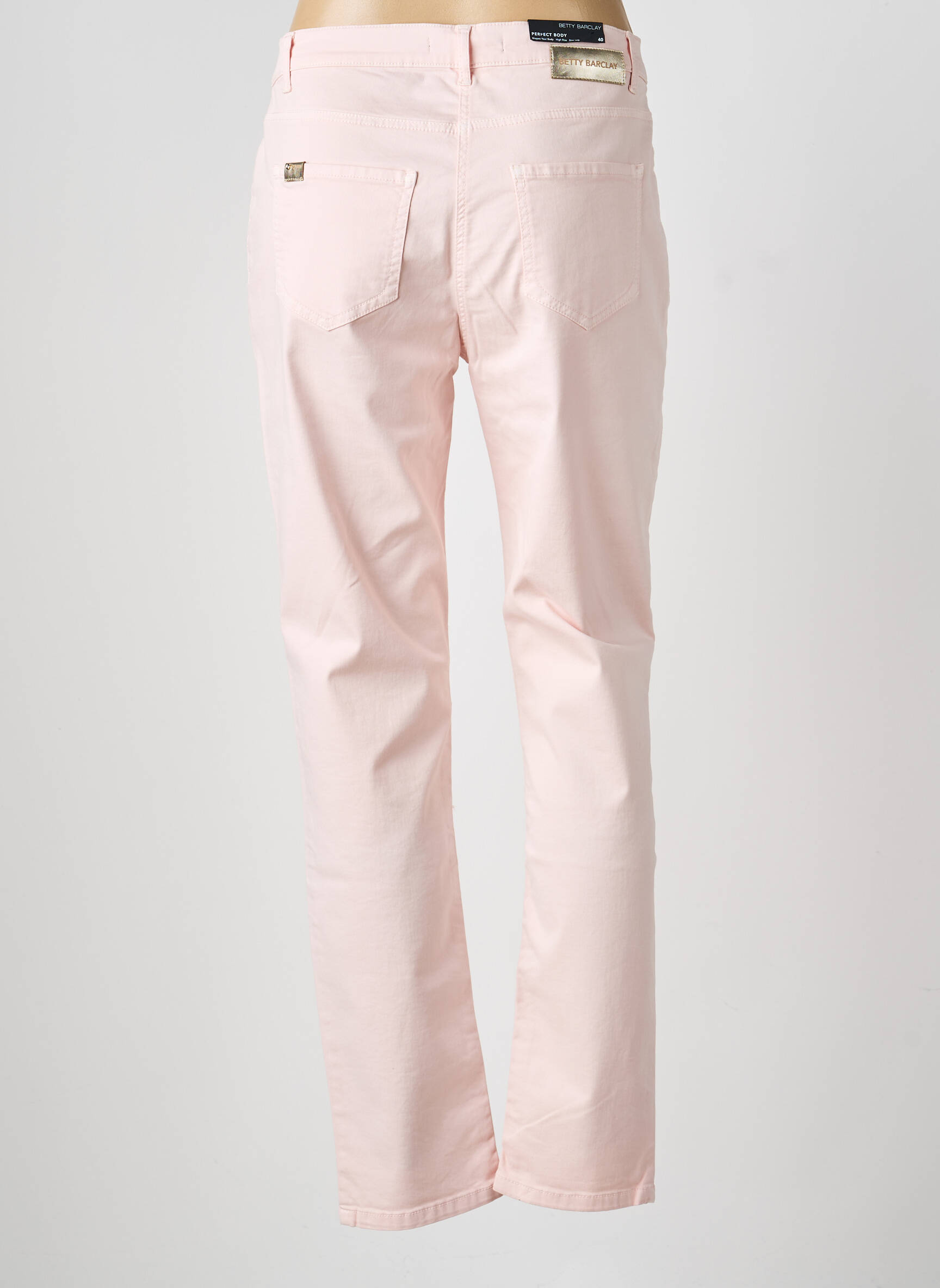 Pantalon slim stretch taille normale rose BETTY BARCLAY femme