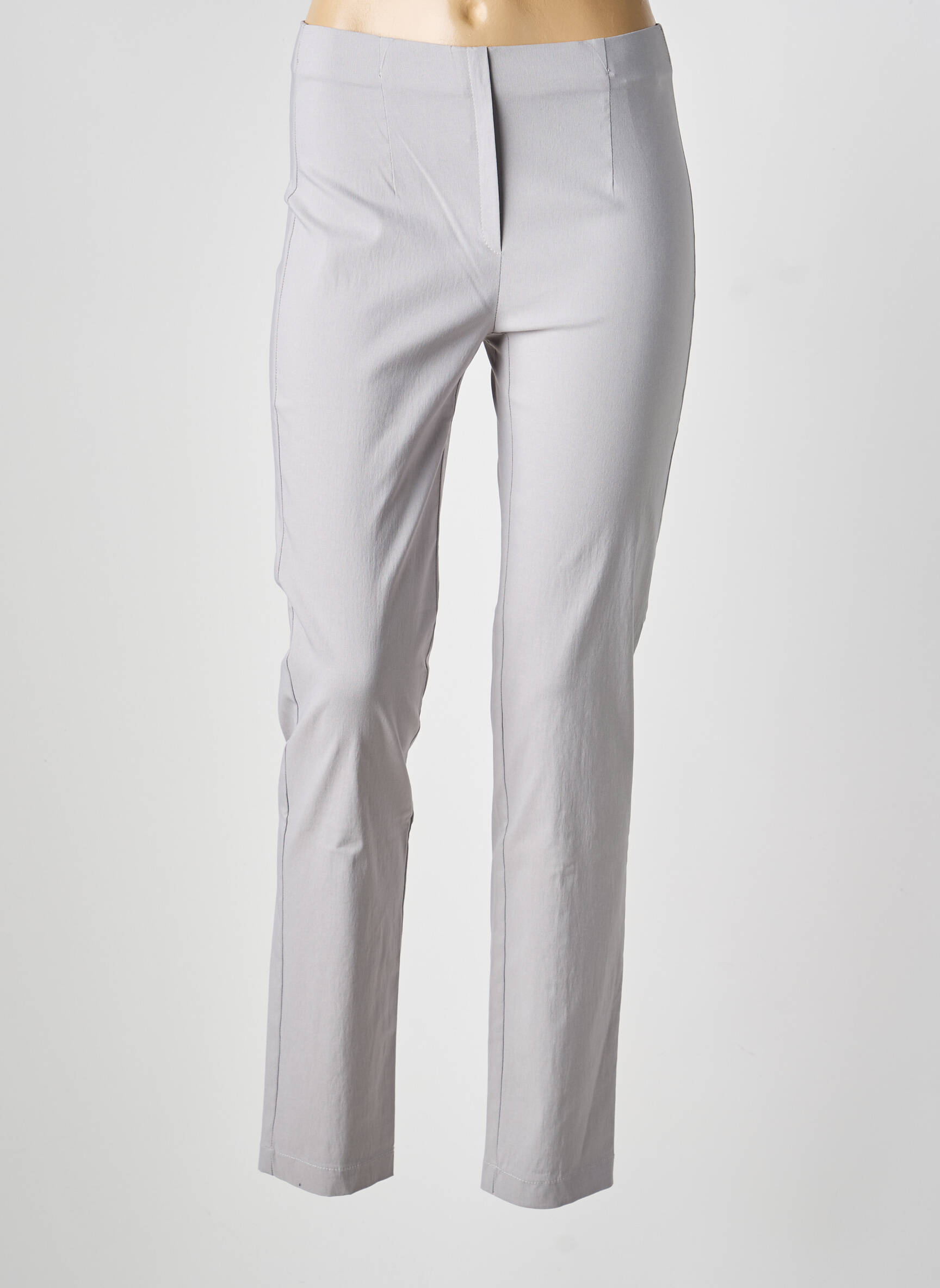 Pantalon slim taille haute taille haute gris MAGIC SHAPE femme