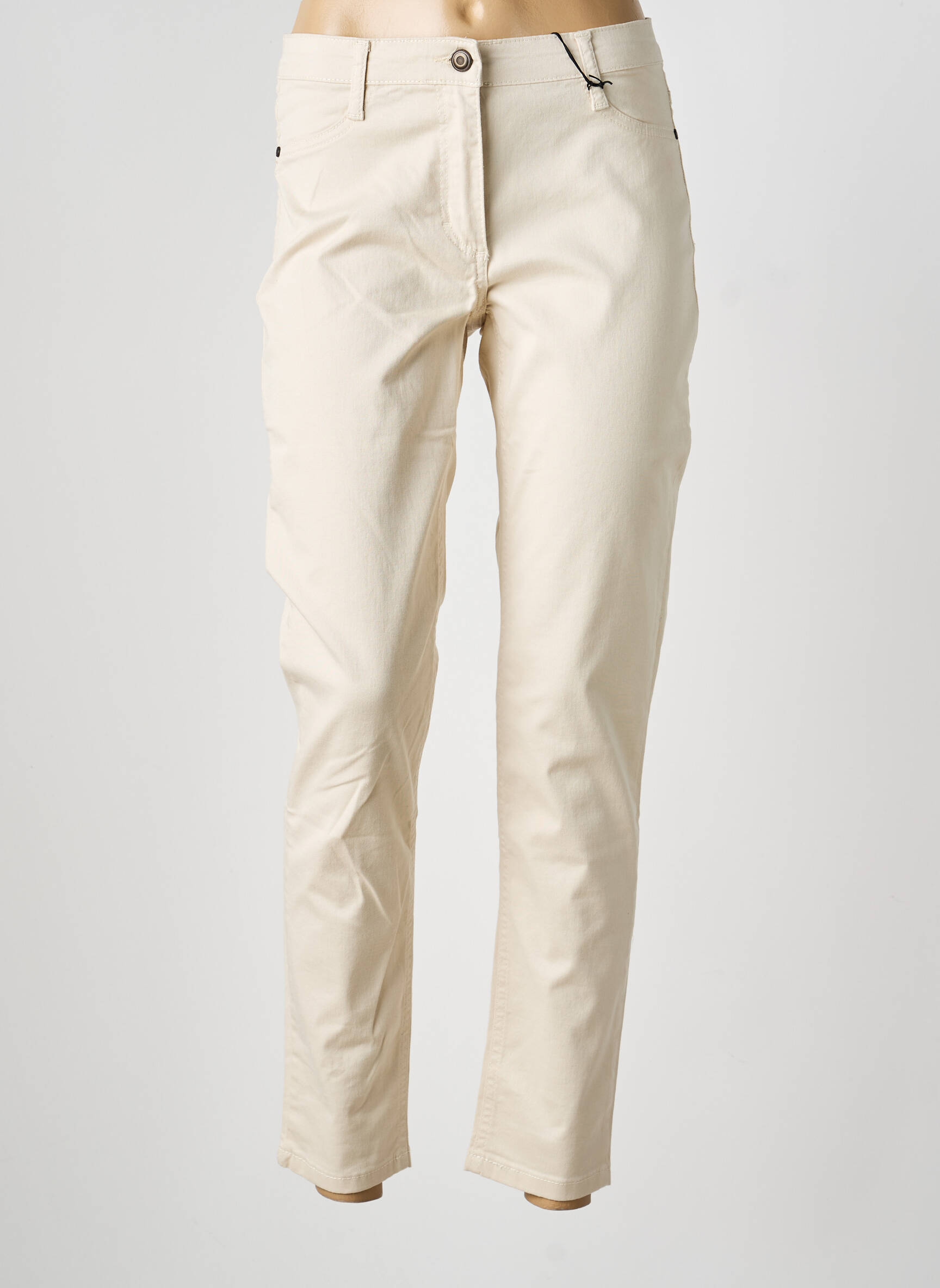Jeans coupe slim tissage brut taille normale beige BETTY BARCLAY femme