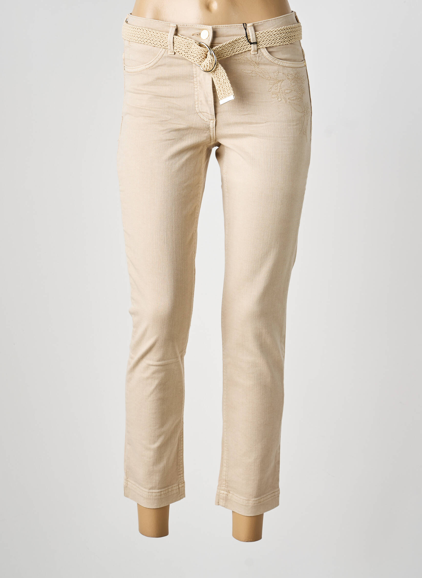 Jeans skinny tissage brut taille normale beige BETTY BARCLAY femme