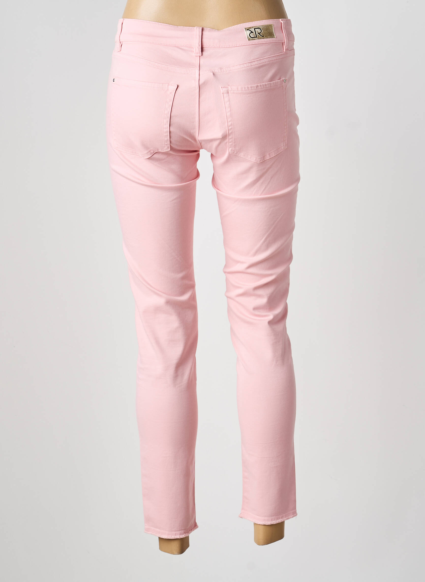 Jeans coupe slim stretch taille normale rose RAFFAELLO ROSSI femme