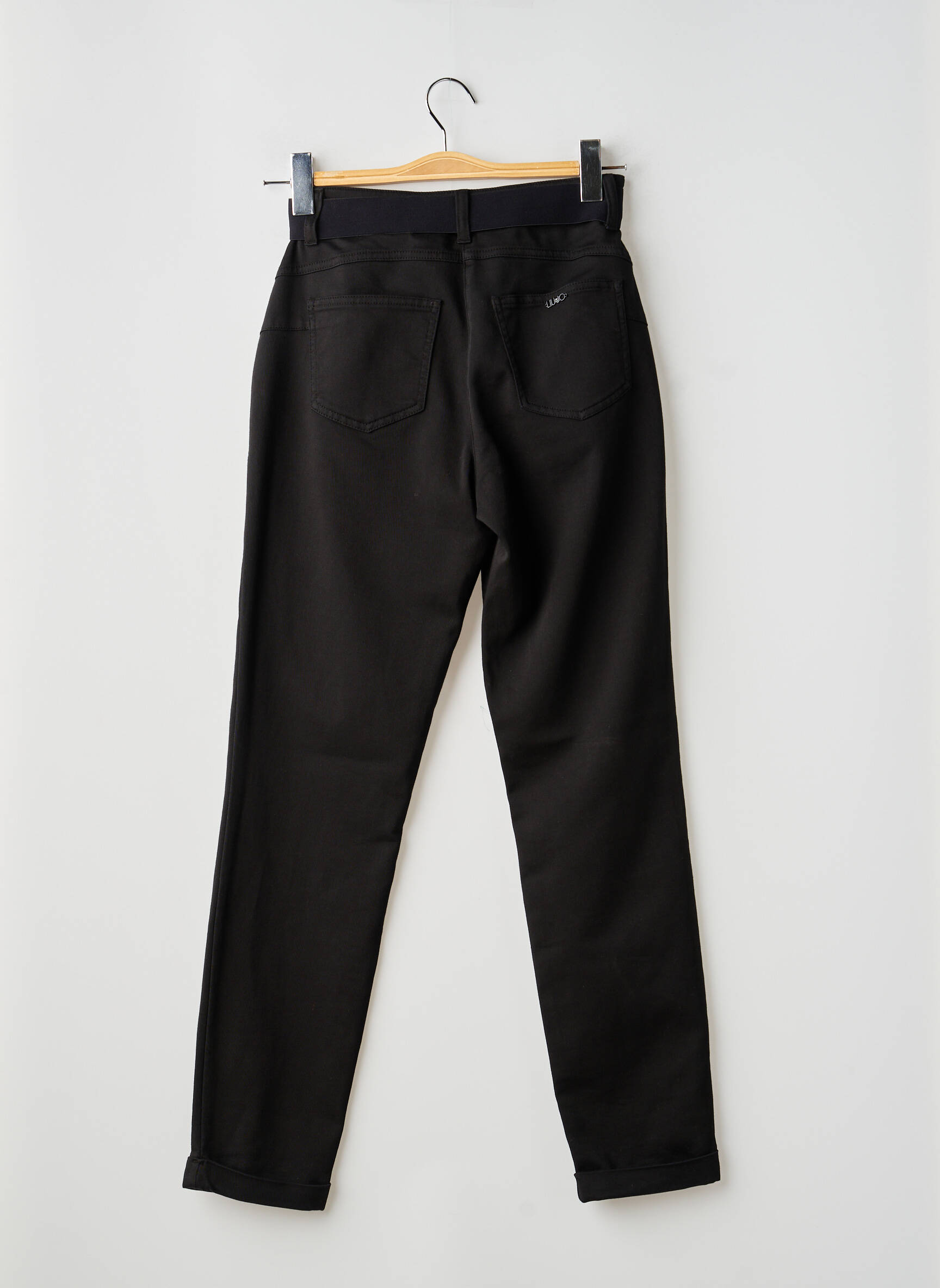 Pantalon slim tissage popeline taille normale noir LIU JO femme