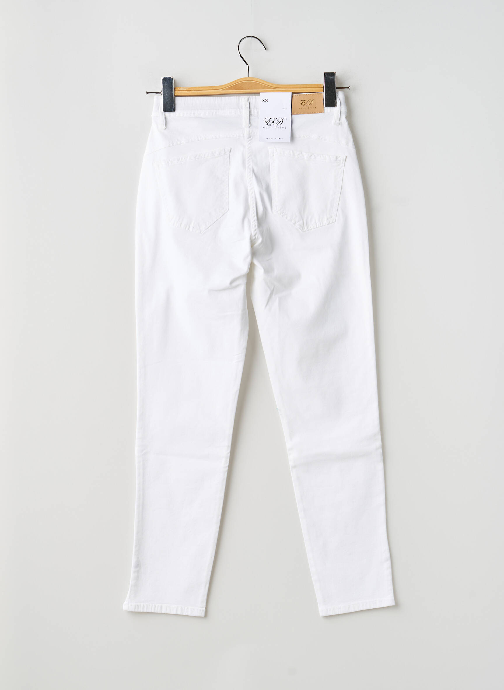 Pantalon slim stretch taille normale blanc EAST DRIVE femme