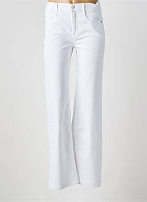 Jeans bootcut taille haute taille haute blanc ANNA MONTANA femme