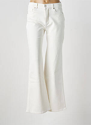 Jean coupe flare stretch taille haute blanc ESQUALO femme