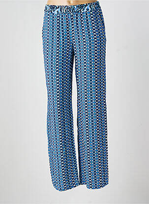 Pantalon droit tissage crêpe taille normale bleu OLSEN femme