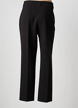 Pantalon droit tissage crêpe taille haute noir LAUREN VIDAL femme