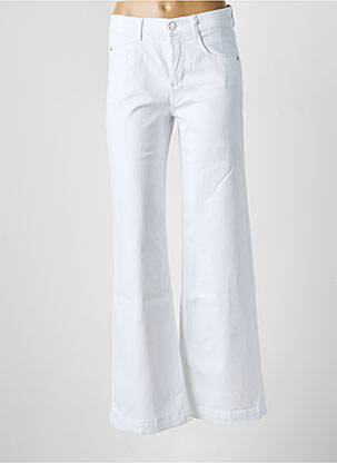 Jean coupe flare taille haute taille haute blanc ANNA MONTANA femme